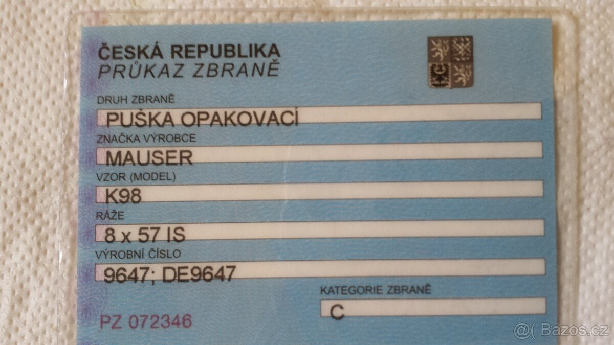 MAUSER 98 - dlouhý r.v. 1916 - 18