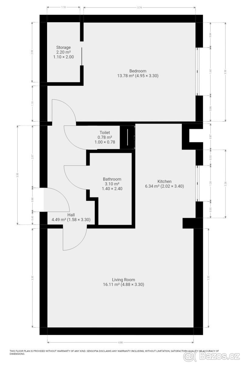 Pronájem bytu 2+kk, Sokolovská, Libeň, 20900 Kč/měs, 51 m2 - 18