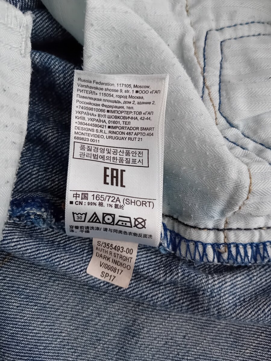 GAP dámské džíny Real Straight vel. M - 18