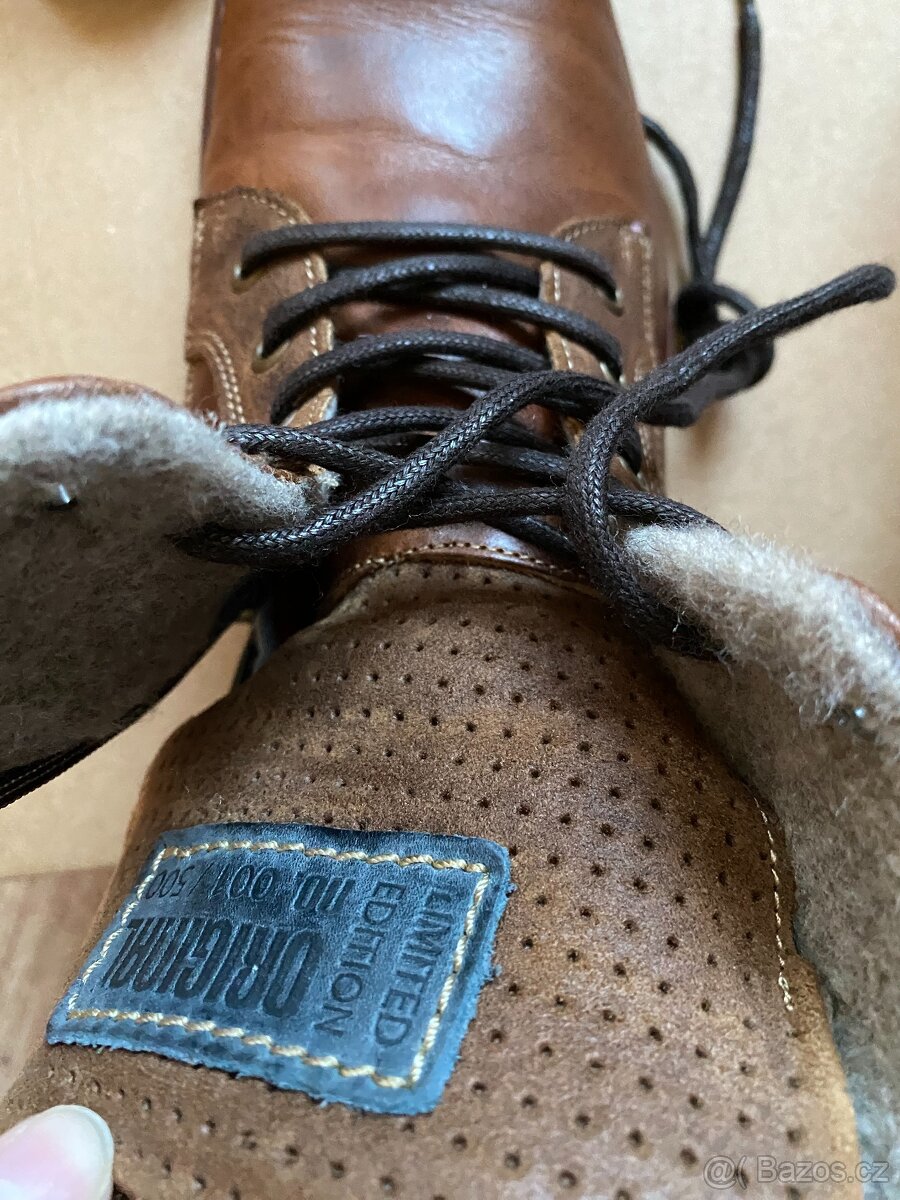 Nové pánské kožené zimní boty BAŤA s teplou podšívkou - 44 - 18