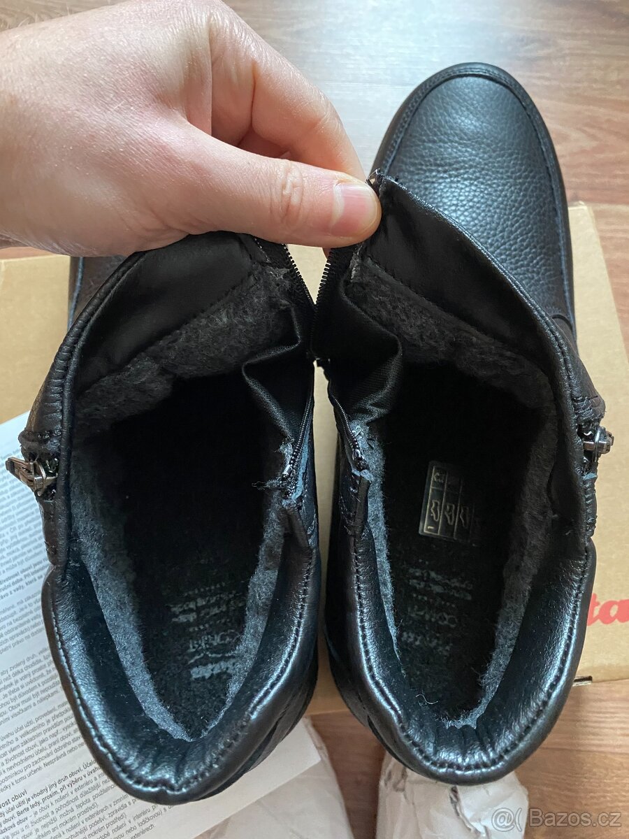 Nové pánské elegantní zimní boty Baťa s kožichem - č. 44 - 18