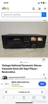 Prodám Panasonic  national stereo cassette deck612. - 18