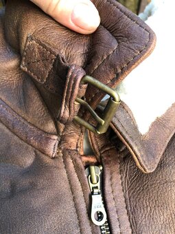 Army Letecká kožená bunda s kožíškem - 18