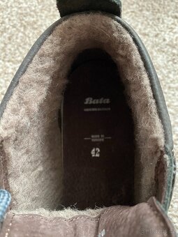 Nové pánské kožené zimní boty Baťa s kožichem - č. 42 - 18