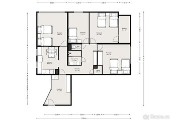 Pronájem velkého rodinného bytu 4+1, 101 m2 - Liberec XV-Sta - 18