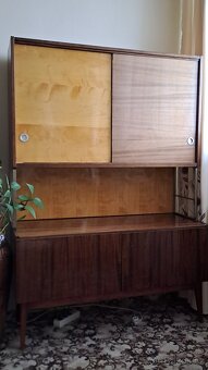 Retro obývací stěna, jídelní a konferenční stůl a židle - 18