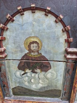 Komoda, malovana truhla, intarzovany pribornik - 18