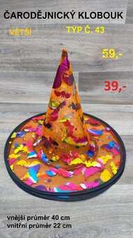 Čarodějnické klobouky - VĚTŠÍ - SLEVA na vše - 18