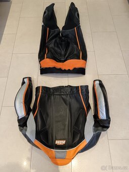 KTM Racing-Pánská kožená moto kombinéza, dvoudílná - 18
