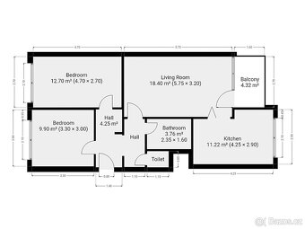 Pronájem bytu 3+1, Rajmonova, Kobylisy, 25900 Kč/měs, 67 m2 - 18