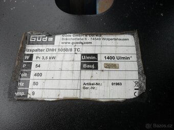 SILNÁ ŠTÍPAČKA DŘÍVÍ GUDE-8T,NAPAJENÍ 400V,POLENA 54/104 CM - 18