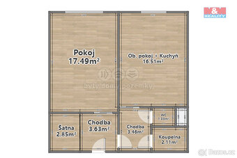 Pronájem bytu 1+1, 47 m², Plzeň, ul. Žlutická - 18