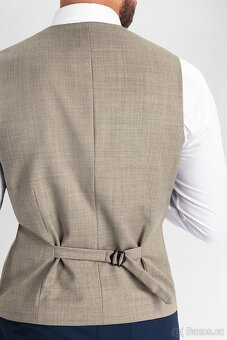 Pánský svatební oblek BANDI Pontarelli Sabbia (Slim Fit) - 18