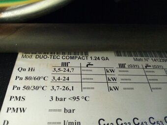 BAXI Luna Platinum 1.24 GA, BAXI DUO-TEC COMPACT 1.24 GA - 18