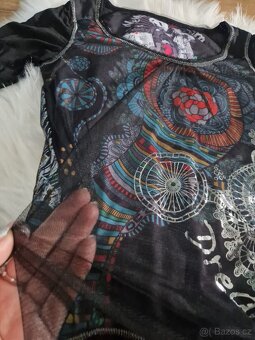 Desigual dámská značková halenka s dlouhým vel S černá - 18