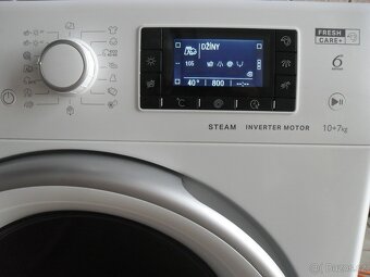PRAČKA SE SUŠIČKOU WHIRLPOOL,VELKÁ KAPACITA 10/7KG,STÁŘÍ 2 R - 18