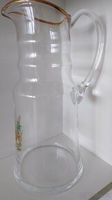 Modrá číše,váza, ozdobné láhve,skleněné džbány - 18