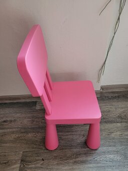 Ikea dětský set - stůl a 2 růžové židle - 18