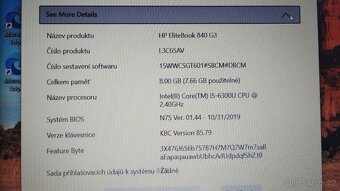 HP Elite Book 840 G3, SSD 256, velmi dobrá baterka - 18