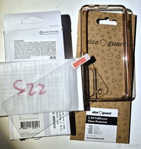 Obal Samsung S22 Spigen ultra hybrid + Sklo Alzaguard - 18