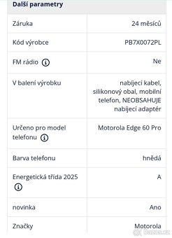 Motorola Edge 60 Pro nová zabalená - 18