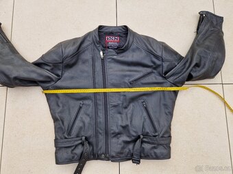 Pánská kožená moto bunda iXS velikost 66 (3XL) - 18