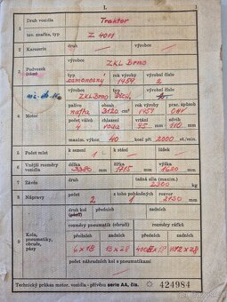 ZETOR 4011, unikátní výrobní číslo 2  - 18