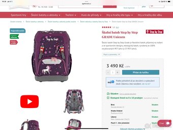 Set školní batoh, penál, kornout step by Step - 18