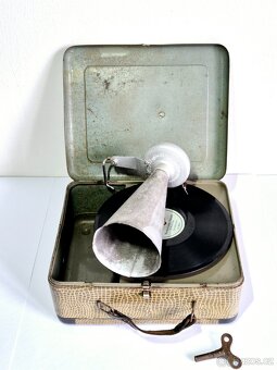 Starý dětský gramofon GBN Bing, 1930-40 - 18