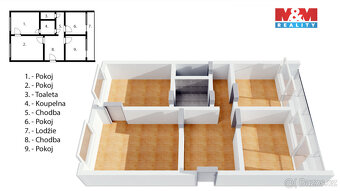 Prodej bytu 3+1, 54 m², Praha, ul. Teplická - 18