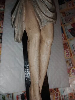 Pěkný  hodně starý dřevěný Ježíš na kříži - 18