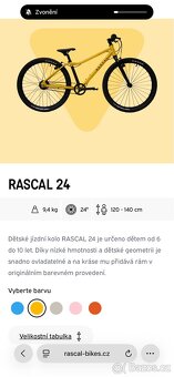 Dětské kolo Rascal 24 - 7 rychlostí. Stav nového. - 18