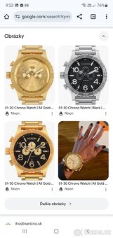 Nixon Zlaté hodinky aj strieborne veľká nad 5cm priemer - 18