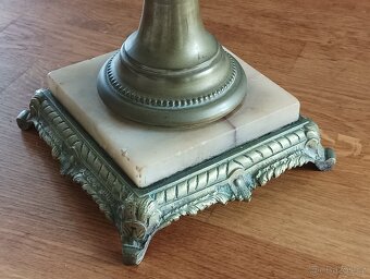 STAROŽITNÁ SECESNÍ PETROLEJOVÁ LAMPA EHRICH & GRAETZ-19.STOL - 18