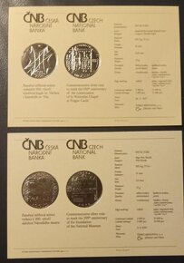 soubor 28 stříbrných mincí motiv Praha 1948 - 2020 - 18