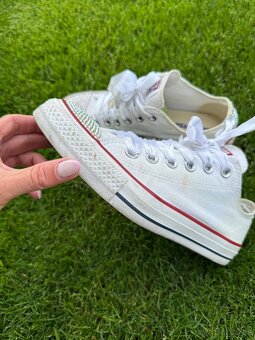 2x luxusní červené  + bíle converse s kamínky Swarovski - 18