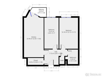 Pronájem bytu 3+kk, Terezínská, Letňany, 27000 Kč/month, 71  - 18
