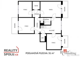 Převod dr. podílu, byty/4+1, 91 m2, Renčova 1620/34, Řečkovi - 18