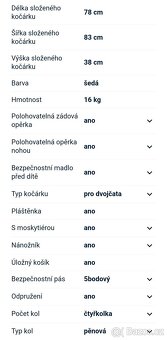 Kočárek pro dvojčata DORJAN TWIN QUICK - 18