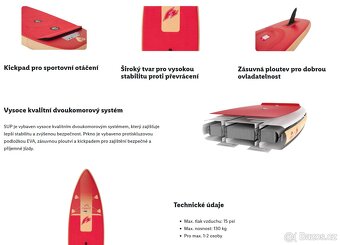 CRIVIT® X F2 Dvoukomorový paddleboard Solid 10′ Nový set - 18