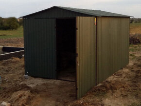 Plechová garáž 3x5m,sedlová střecha,pozinkovaný plech - 18
