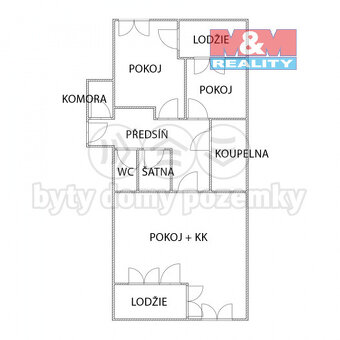 Pronájem bytu 3+kk, 74 m², Chomutov, ul. Kundratická - 18