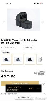 Kočárek pro dvojčata Mast m twin x - 18