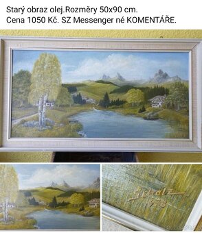 Staré obrazy .Ceny a rozměry viz fota. - 18