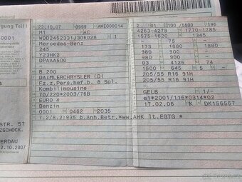 Prodám MERCEDES-BENZ B200 100KW benzín rok.v.10/2007 - 18