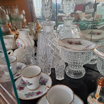 Porcelán starožitný nábytek sklo czechoslovakia - 18