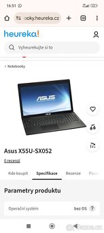 Notebook,ASUS ,500 GB HDD,funkční - 18