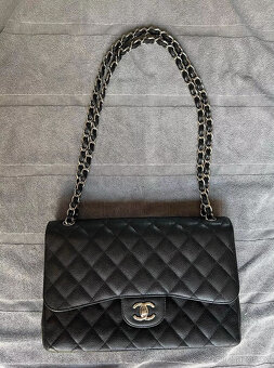 Originální kabelka Chanel Double Flap Classic Bag černá stří - 18