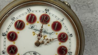 Velké 66 mm, 202 g těžké staré železniční hodinky s lokomoti - 18