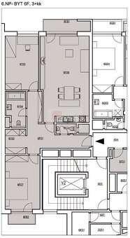 Prodej bytu 3+kk/B/T/G 103 m2, Praha 3 Žižkov, novostavba -  - 18